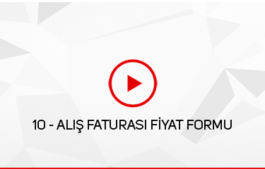 Alış Faturası Fiyat Formu