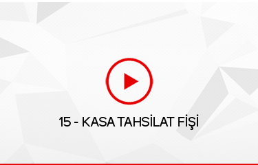 Kasa Tahsilat Fişi