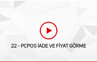 PCPOS İade ve Fiyat Görme